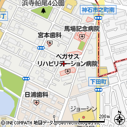 大阪府堺市西区浜寺船尾町東4丁92周辺の地図