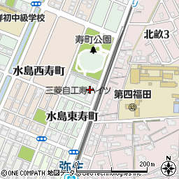 三菱自動車工業株式会社　水島製作所　寿ハイツ周辺の地図