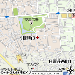 大阪府堺市東区引野町3丁165周辺の地図
