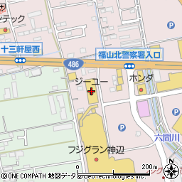 ジーユーフジグラン神辺店周辺の地図
