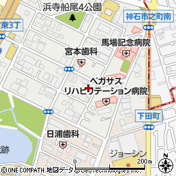 大阪府堺市西区浜寺船尾町東4丁51周辺の地図