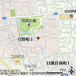 大阪府堺市東区引野町3丁164周辺の地図