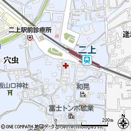 ファミリーマート香芝二上駅前店周辺の地図