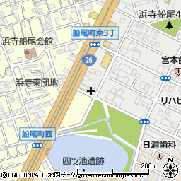 大阪府堺市西区浜寺船尾町東4丁10周辺の地図