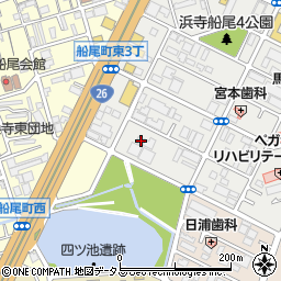 大阪府堺市西区浜寺船尾町東4丁32-2周辺の地図