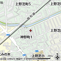 神野町１丁テラスハウス周辺の地図