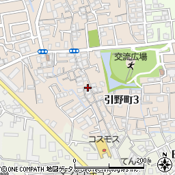 大阪府堺市東区引野町3丁116周辺の地図