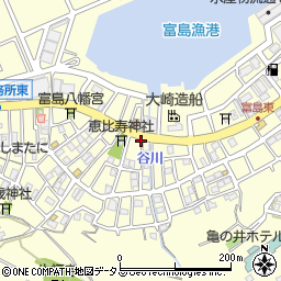 兵庫県淡路市富島周辺の地図