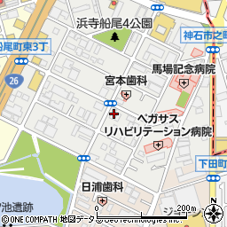 大阪府堺市西区浜寺船尾町東4丁48周辺の地図