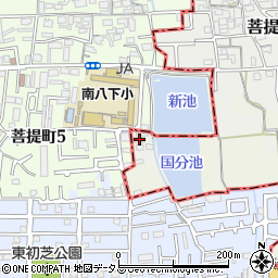 大阪府堺市美原区大饗398-1周辺の地図