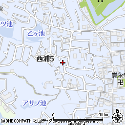 大阪府羽曳野市西浦5丁目674周辺の地図