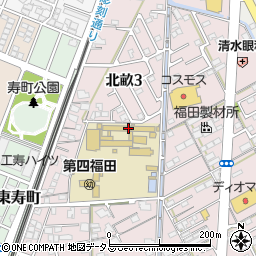 倉敷市立第四福田小学校周辺の地図