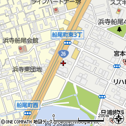 大阪府堺市西区浜寺船尾町東4丁5周辺の地図