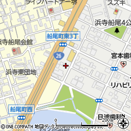 大阪府堺市西区浜寺船尾町東4丁15周辺の地図