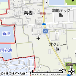 大阪府堺市美原区大饗294-7周辺の地図