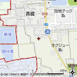 大阪府堺市美原区大饗294-5周辺の地図