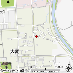 大阪府堺市美原区大饗27-10周辺の地図