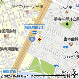 大阪府堺市西区浜寺船尾町東4丁1周辺の地図