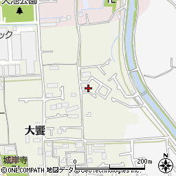 大阪府堺市美原区大饗27-6周辺の地図