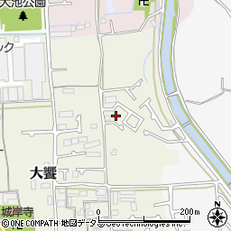 大阪府堺市美原区大饗28-19周辺の地図
