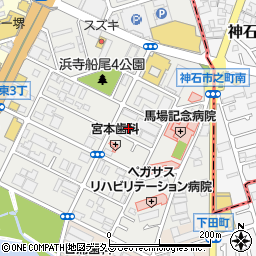 大阪府堺市西区浜寺船尾町東3丁458周辺の地図