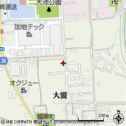 大阪府堺市美原区大饗230-10周辺の地図