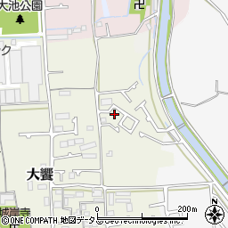 大阪府堺市美原区大饗28-20周辺の地図