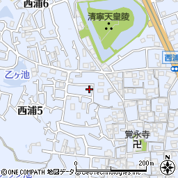 大阪府羽曳野市西浦5丁目1周辺の地図