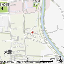 大阪府堺市美原区大饗18-17周辺の地図