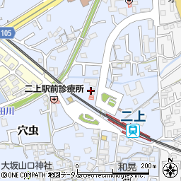 奈良県香芝市穴虫1055周辺の地図
