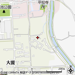 大阪府堺市美原区大饗18-15周辺の地図