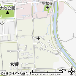 大阪府堺市美原区大饗20-22周辺の地図