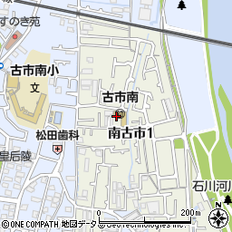 大阪府羽曳野市南古市周辺の地図