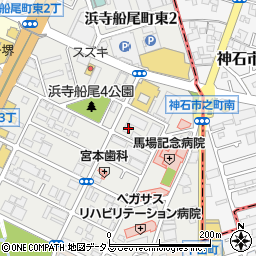大阪府堺市西区浜寺船尾町東3丁451周辺の地図