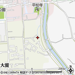 大阪府堺市美原区大饗18-27周辺の地図