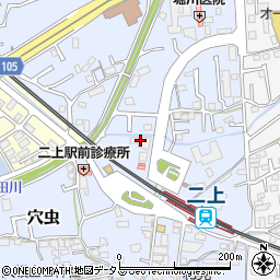 二上駅北自転車駐車場周辺の地図