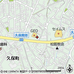 松阪久保郵便局周辺の地図