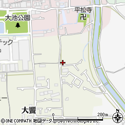 大阪府堺市美原区大饗20-19周辺の地図