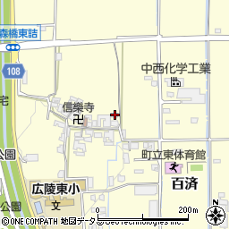 奈良県北葛城郡広陵町百済1910周辺の地図
