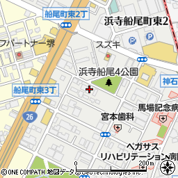 大阪府堺市西区浜寺船尾町東3丁438周辺の地図