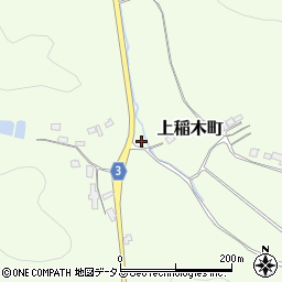 岡山県井原市上稲木町周辺の地図