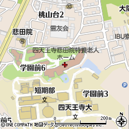四天王寺悲田院特養老人ホーム周辺の地図