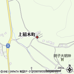 岡山県井原市上稲木町1968周辺の地図