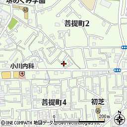 大阪府堺市東区菩提町2丁26-15周辺の地図