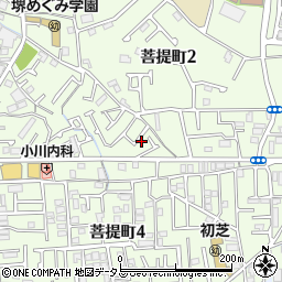 大阪府堺市東区菩提町2丁26-14周辺の地図