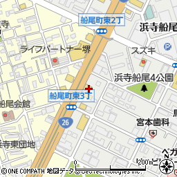 大阪府堺市西区浜寺船尾町東3丁398周辺の地図