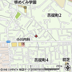 大阪府堺市東区菩提町2丁1-20周辺の地図