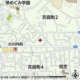 大阪府堺市東区菩提町2丁26-18周辺の地図