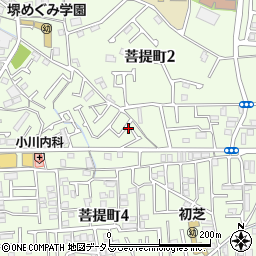 大阪府堺市東区菩提町2丁26-12周辺の地図