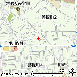 大阪府堺市東区菩提町2丁26-21周辺の地図
